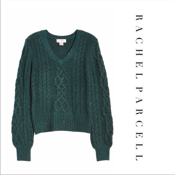 Rachel Parcell Sequin Puff Sleeve Sweater - Picture 2 of 5